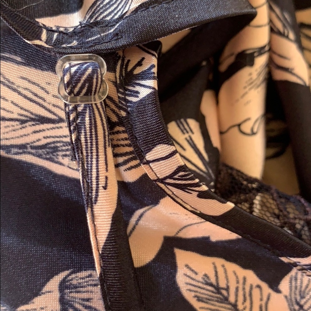 Jones New York Navy Blue Floral Satin Chemises | M - Picture 6 of 7